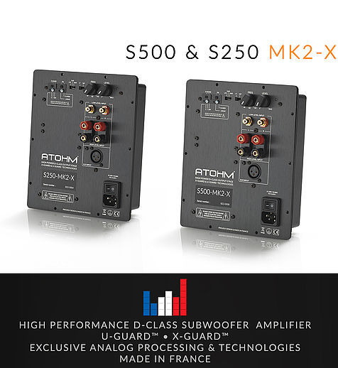 New subwoofer amplifier S500 and S250 MK2-X